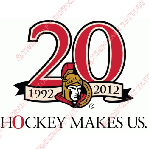Ottawa Senators Customize Temporary Tattoos Stickers NO.279